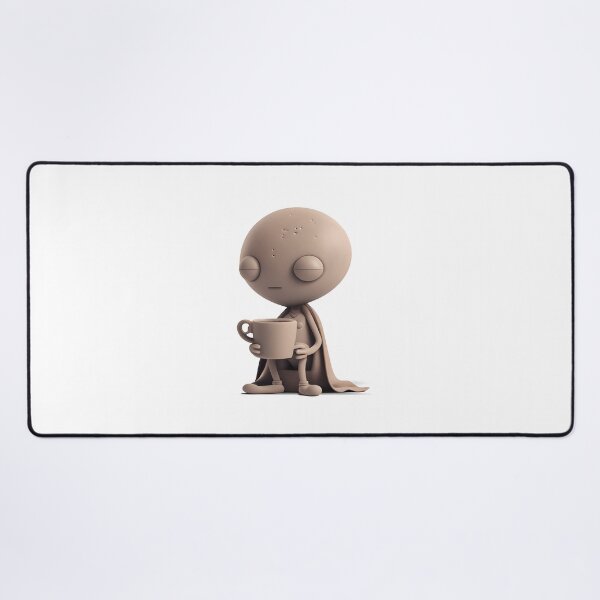 Item preview, Cute Alien on a Coffee Break - The Stone Collection designed and sold by FiveIntentions.