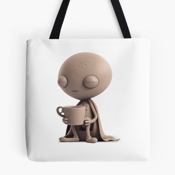 Item preview, Cute Alien on a Coffee Break - The Stone Collection designed and sold by FiveIntentions.