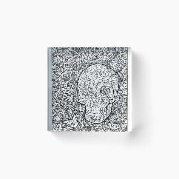 Item preview, Day of the Dead skull designed and sold by 3DogKnight.