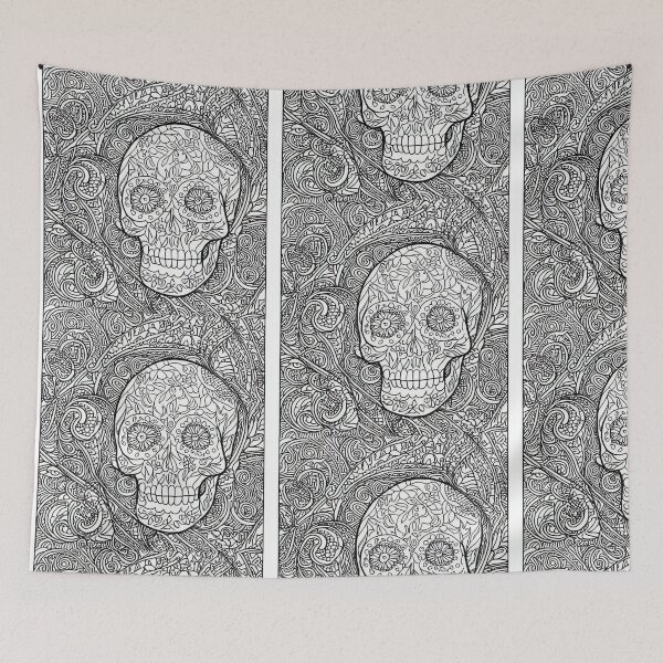 Item preview, Day of the Dead skull designed and sold by 3DogKnight.