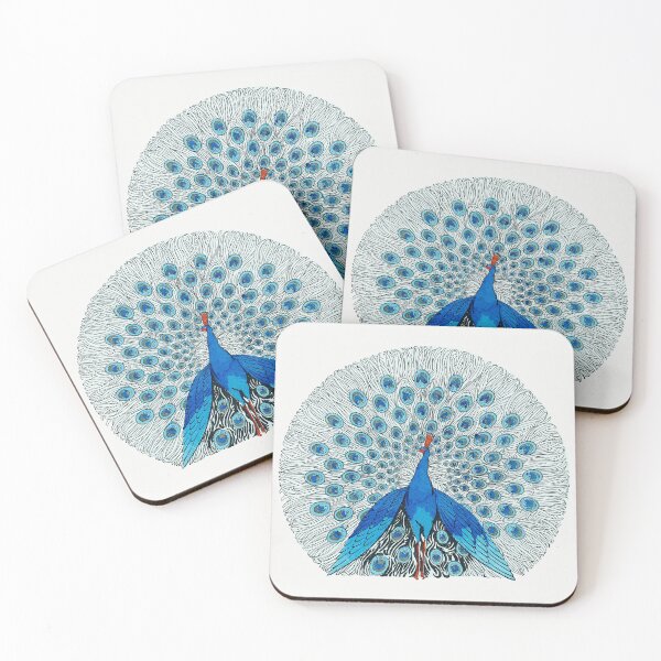 Item preview, Vintage Art Deco Blue Peacock Illustration (1924) designed and sold by Pretty  Pixel.