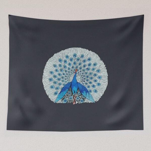 Item preview, Vintage Art Deco Blue Peacock Illustration (1924) designed and sold by Pretty  Pixel.