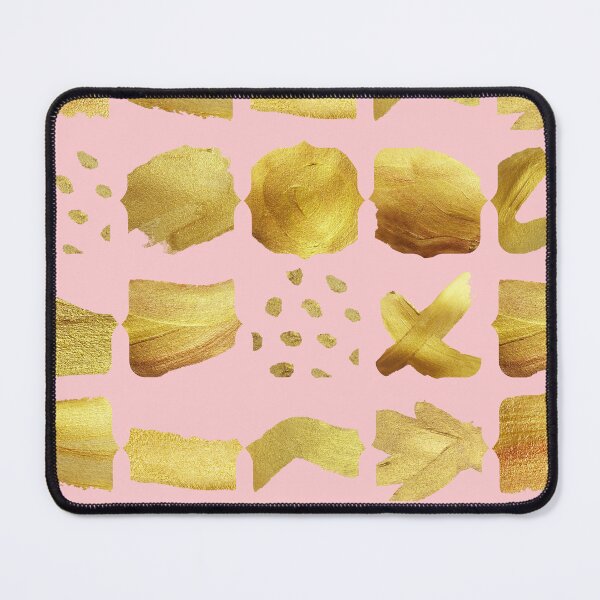 Item preview, Golden geometric pattern with pastel pink background. designed and sold by CreativeStrand.