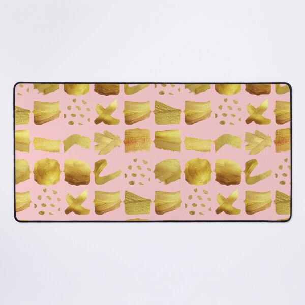 Item preview, Golden geometric pattern with pastel pink background. designed and sold by CreativeStrand.