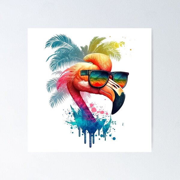 Item preview, Colorful Parrot with Glasses designed and sold by VAXANA.