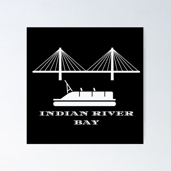 Item preview, Pontoon Boat on Indian River Bay - Indian River Inlet Bridge designed and sold by LifeOutside.