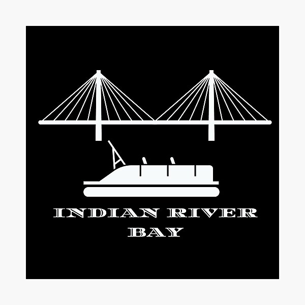 Item preview, Pontoon Boat on Indian River Bay - Indian River Inlet Bridge designed and sold by LifeOutside.