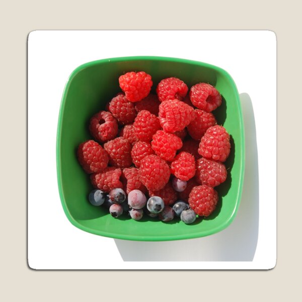 Item preview, Raspberries and Blueberries in Green Bowl designed and sold by jojobob.