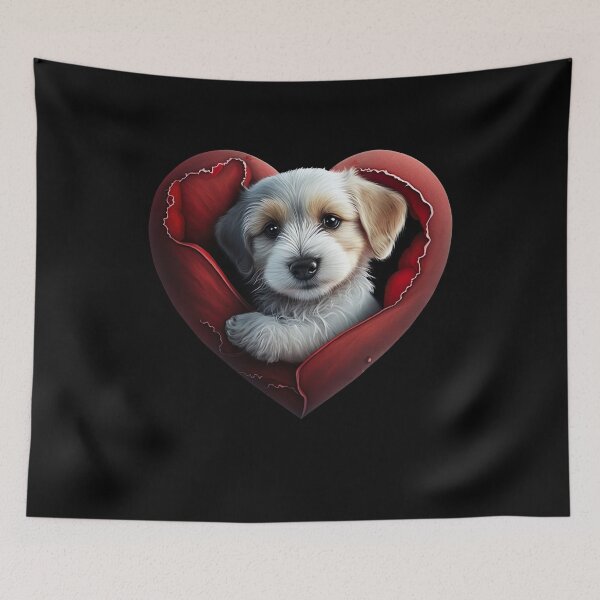 Item preview, Dog Mom Love: Adorable Dog with Hearts Design designed and sold by cutefashion.