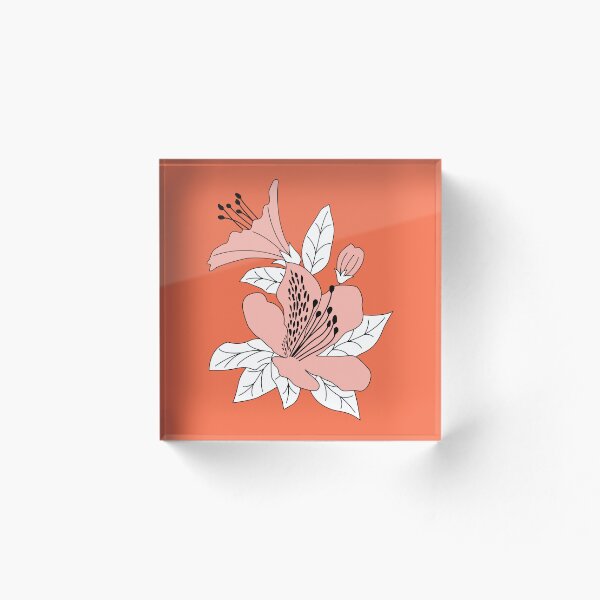 Item preview, Azalea Flor Rosa Naranja designed and sold by Insvy Design Studio.