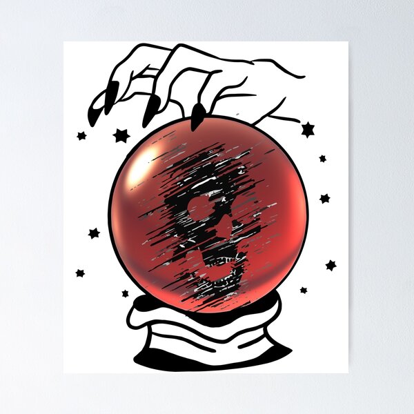 Item preview, Skull in a crystal ball designed and sold by courtney petersen.