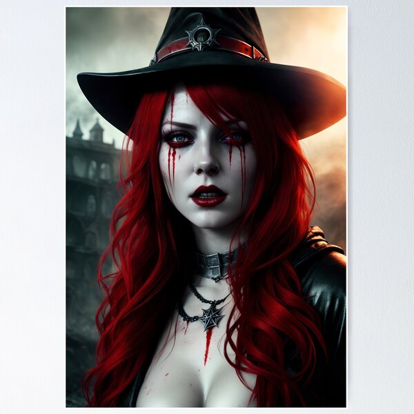 Item preview, Beautiful sorceress with red hair of fire. designed and sold by Maniock.