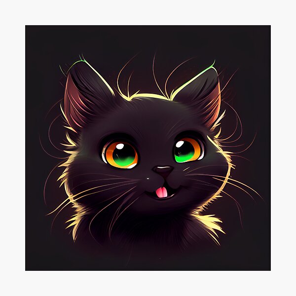 Item preview, Adorable Black Kitten Smiling designed and sold by zoericoart.