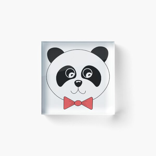 Item preview, Adorable Panda Bear Face with Red Bow Tie  designed and sold by Suzakara Designs.