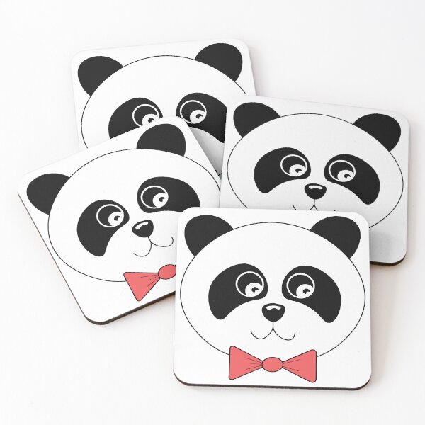 Item preview, Adorable Panda Bear Face with Red Bow Tie  designed and sold by Suzakara Designs.