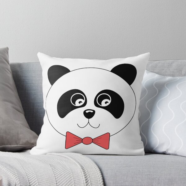 Item preview, Adorable Panda Bear Face with Red Bow Tie  designed and sold by Suzakara Designs.