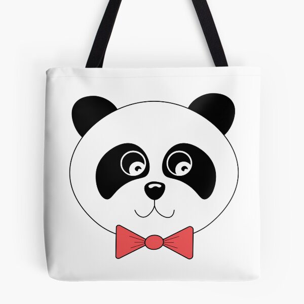 Item preview, Adorable Panda Bear Face with Red Bow Tie  designed and sold by Suzakara Designs.