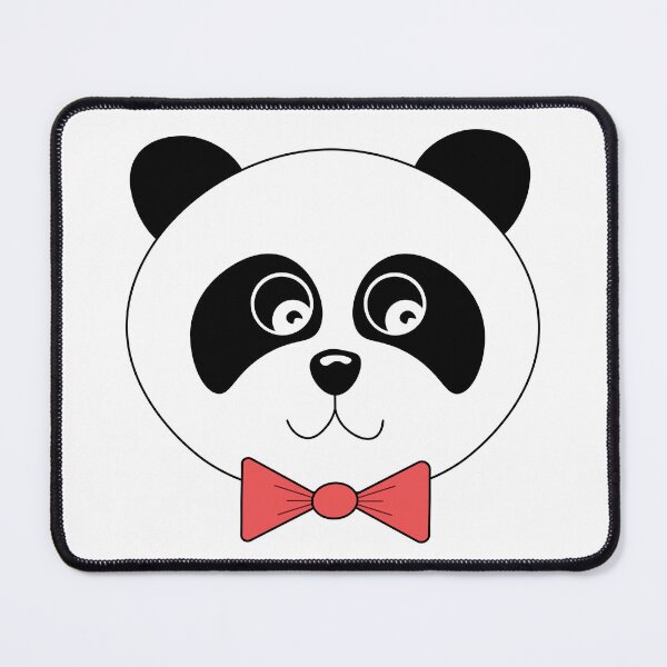 Item preview, Adorable Panda Bear Face with Red Bow Tie  designed and sold by Suzakara Designs.