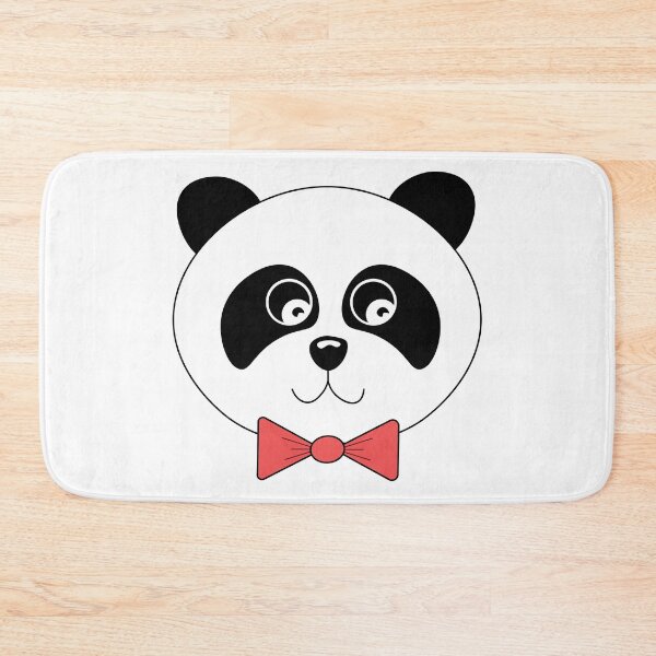 Item preview, Adorable Panda Bear Face with Red Bow Tie  designed and sold by Suzakara Designs.