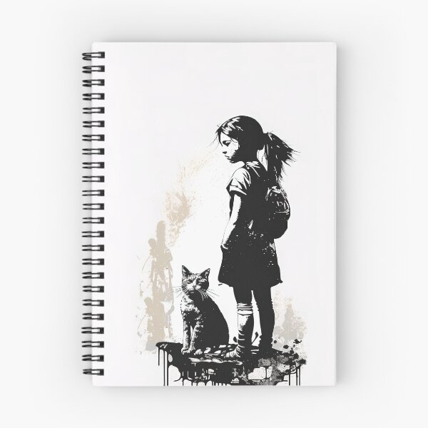 Item preview, Banksy style girl with cat designed and sold by RK - Shop.