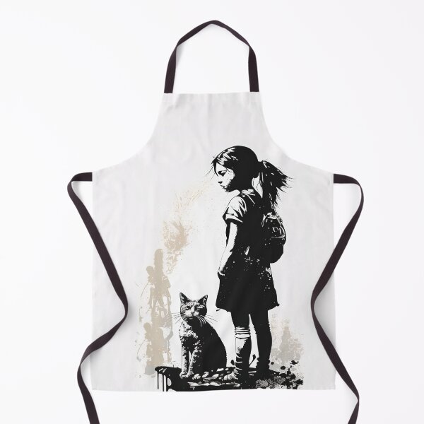 Item preview, Banksy style girl with cat designed and sold by RK - Shop.