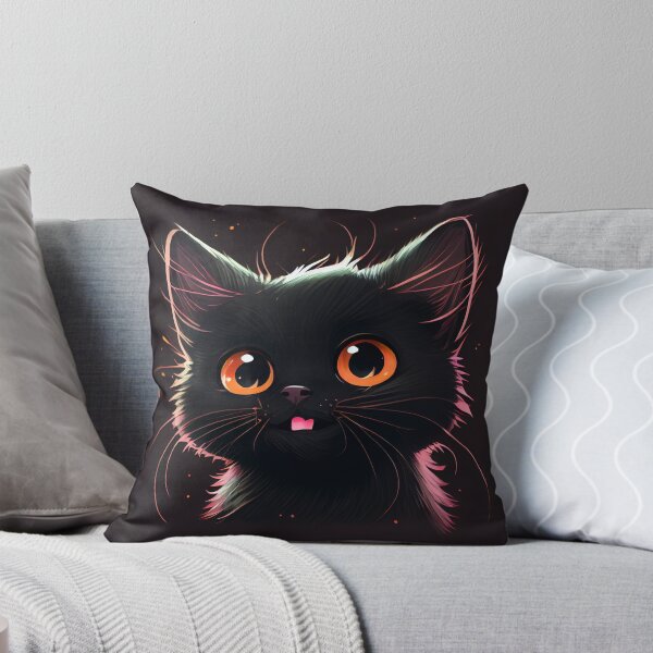 Item preview, Adorable Black Kitten Smiling designed and sold by zoericoart.