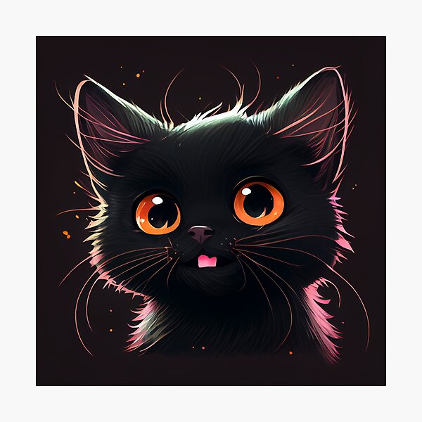 Item preview, Adorable Black Kitten Smiling designed and sold by zoericoart.