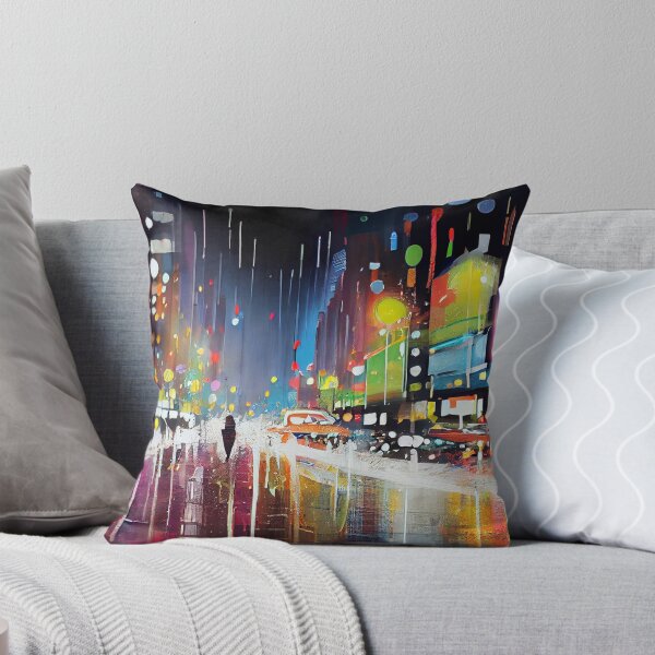 Item preview, Vivid City Nightlife: A Waterdrop Spattered Design designed and sold by artofmestore.