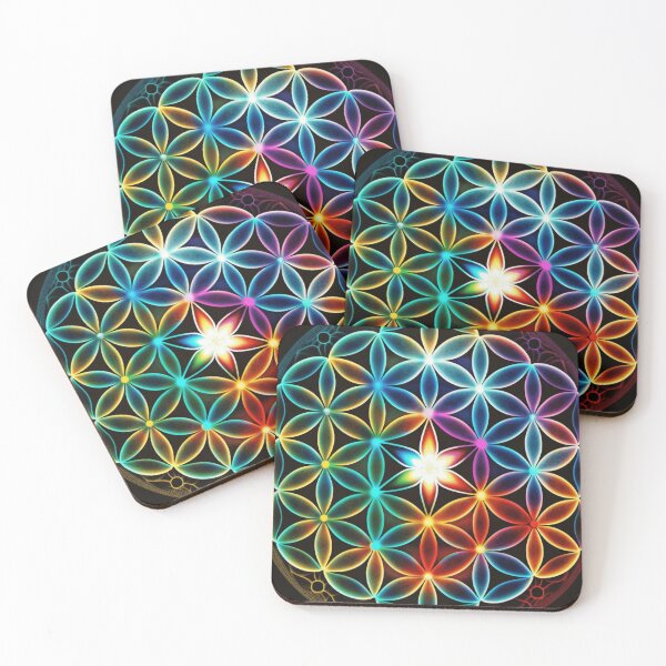 Item preview, Vibrant Flower Of Life Sacred Geometry designed and sold by ChaosEmporium.