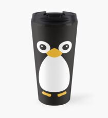 Cute Vector Penguin Travel Mug