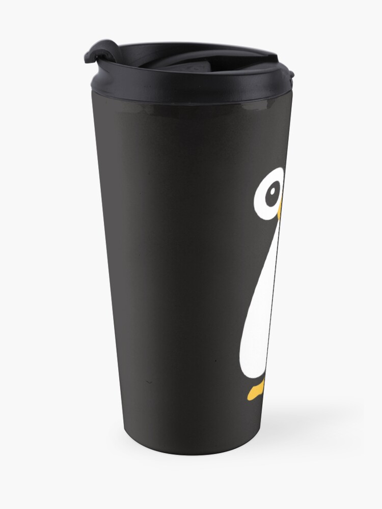 Alternate view of Cute Vector Penguin Travel Coffee Mug