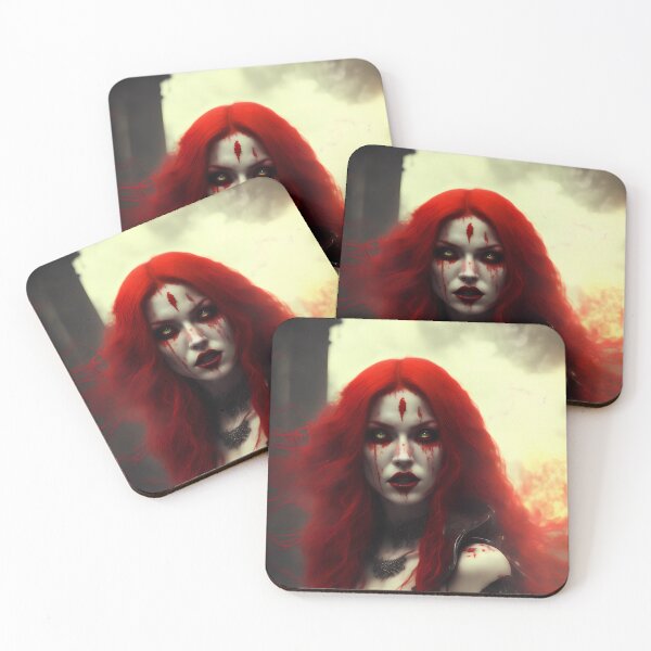 Item preview, Horror vampire woman with red hair. designed and sold by Maniock.
