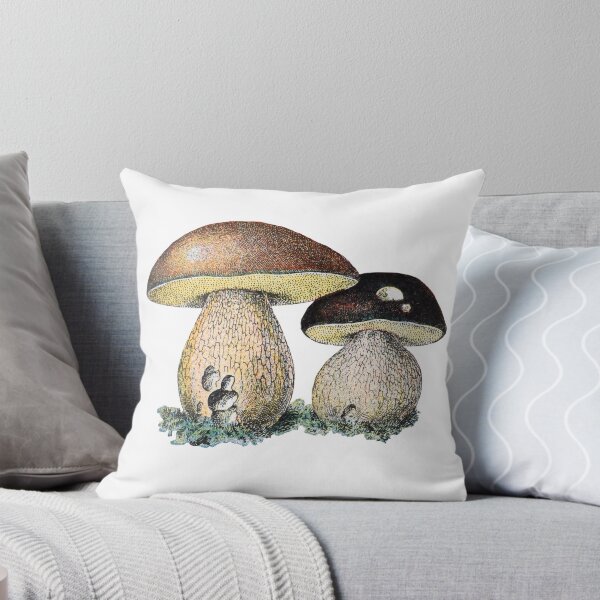 Item preview, Vintage style drawing of bolete mushrooms ready to pluck designed and sold by ETconnections.