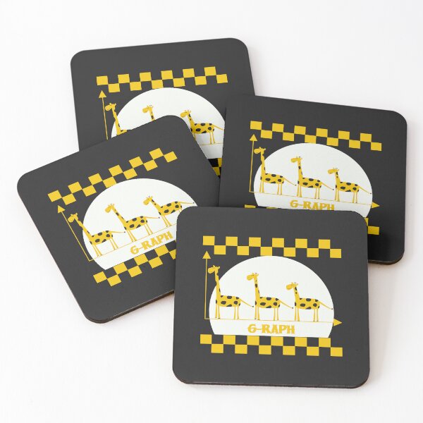Item preview, Funny Giraffe Graph Safari Animal Squares designed and sold by fatydesignspace.