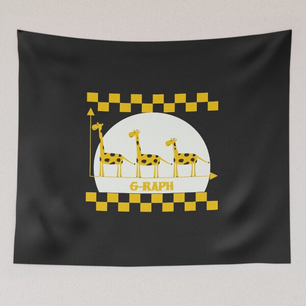 Item preview, Funny Giraffe Graph Safari Animal Squares designed and sold by fatydesignspace.