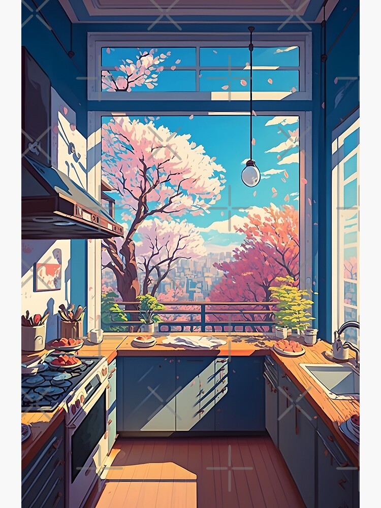 "Cherry Blossom Kitchen" Poster for Sale by Radstream Redbubble