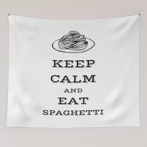 Item preview, keep calm and eat spaghetti designed and sold by DreamMeArt.
