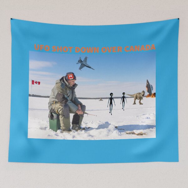 Item preview, UFO SHOT DOWN OVER CANADA - ALIEN CREATURES APPEAR designed and sold by TechLaughs.