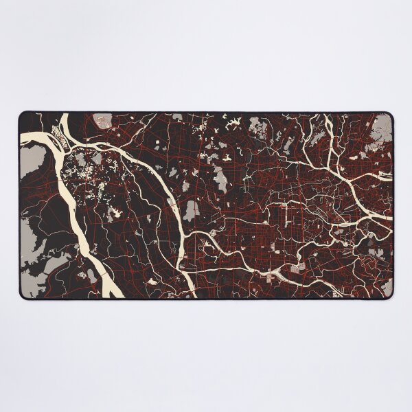 Item preview, Foshan City Map of Guangdong, China - Vector designed and sold by deMAP.