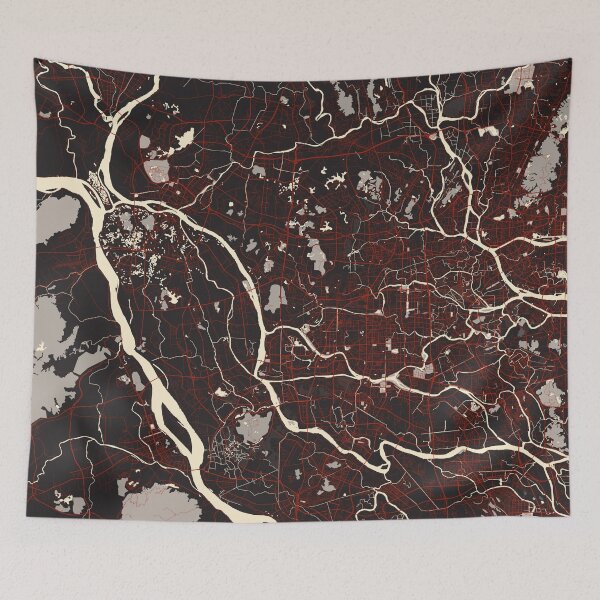 Item preview, Foshan City Map of Guangdong, China - Vector designed and sold by deMAP.