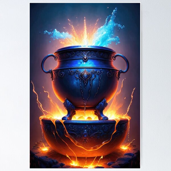 Item preview, Magical potions cauldron designed and sold by FoxAI.