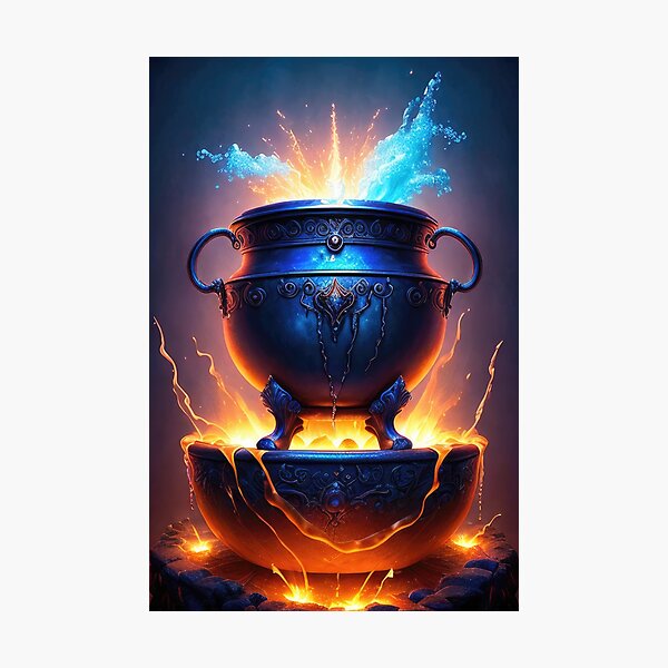 Item preview, Magical potions cauldron designed and sold by FoxAI.