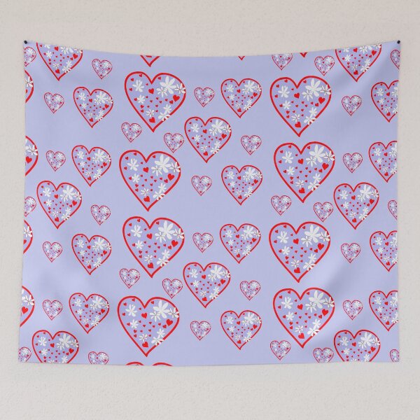 Item preview, Purple Flower Heart Pattern designed and sold by designs-by-ann.