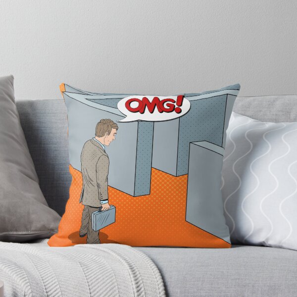 Item preview, Pop Art Doubtful Businessman with Briefcase Standing in Front of Labyrinth.  designed and sold by ivector.