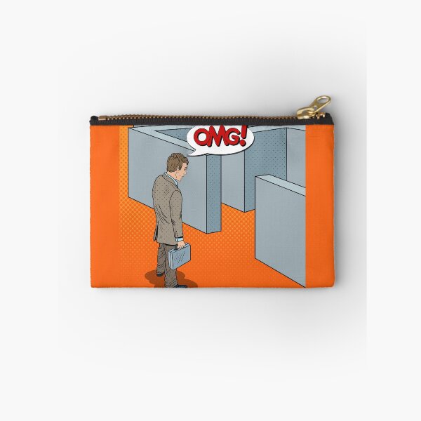 Item preview, Pop Art Doubtful Businessman with Briefcase Standing in Front of Labyrinth.  designed and sold by ivector.