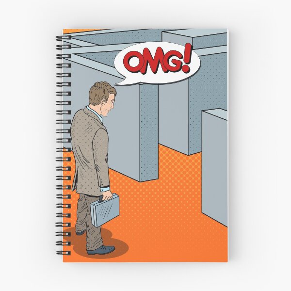 Item preview, Pop Art Doubtful Businessman with Briefcase Standing in Front of Labyrinth.  designed and sold by ivector.