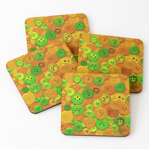 Item preview, Abstract Camouflage Buttons designed and sold by asurtiumgreen.