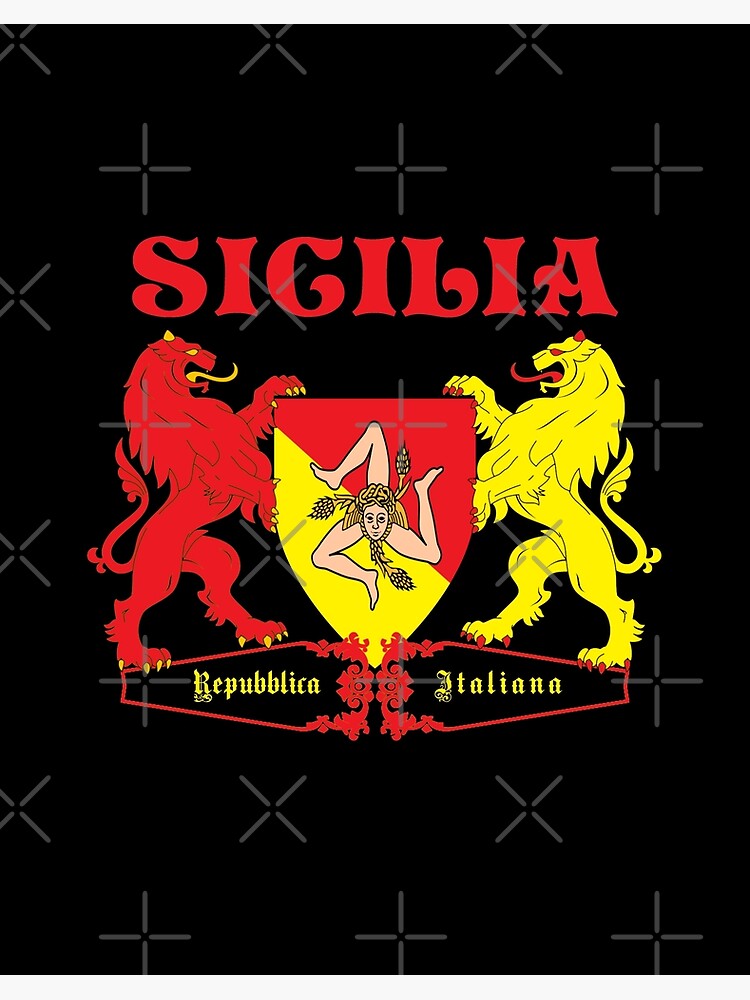 Region Of Calabria Flag Heraldry - Cool Calabrese Coat Of Arms Poster for  Sale by sabertones