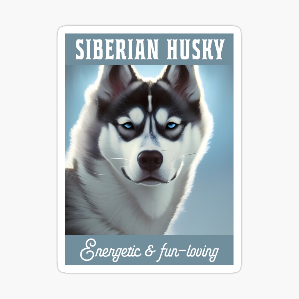 Siberian Husky" Poster for | Redbubble