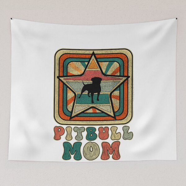 Item preview, Retro Colors Pitbull Mom designed and sold by GarnersDesigns.